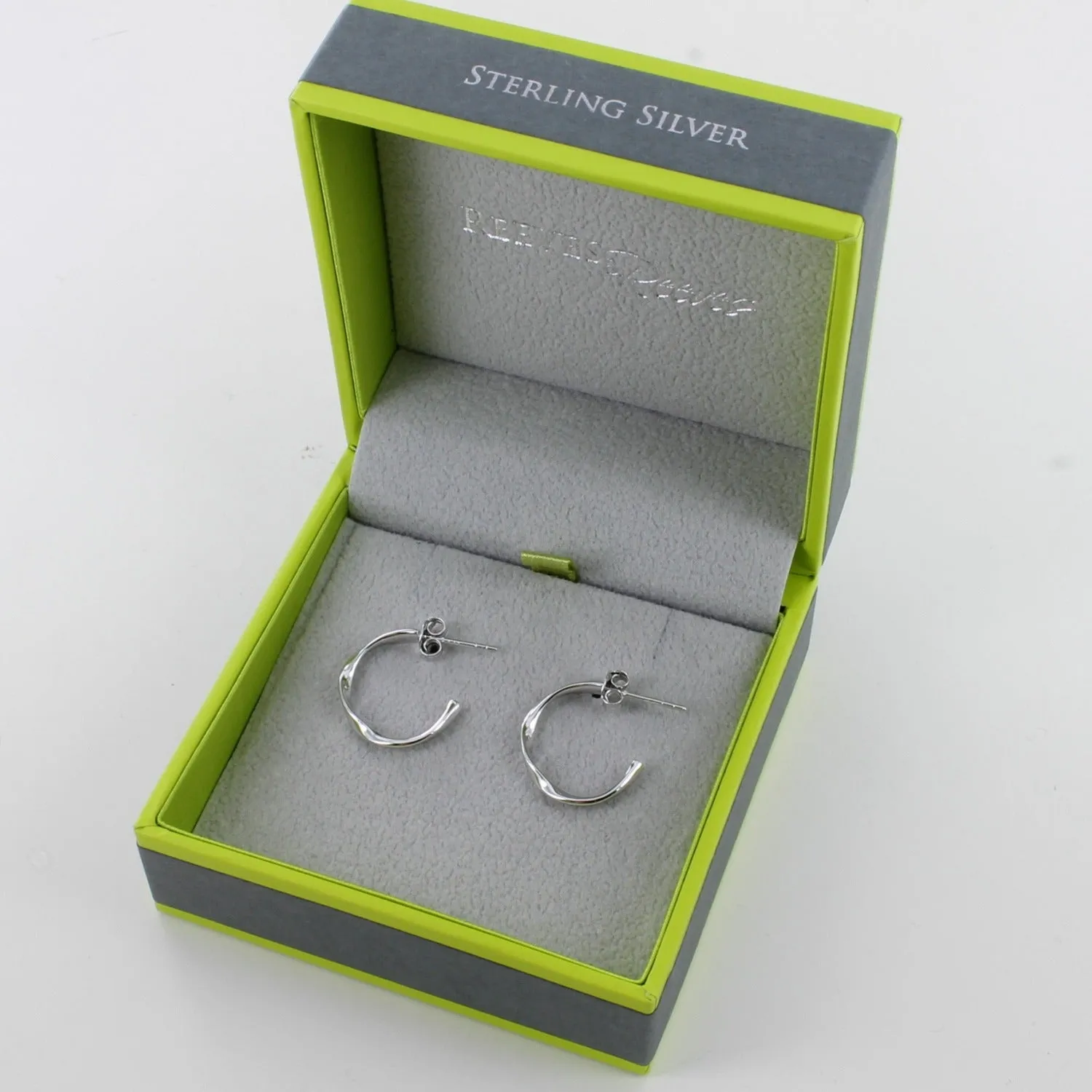 Sterling Silver Twister Hoop Earrings