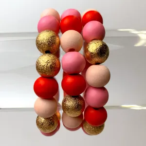 Sweet Set of 3 Beaded Stretchy Bracelets