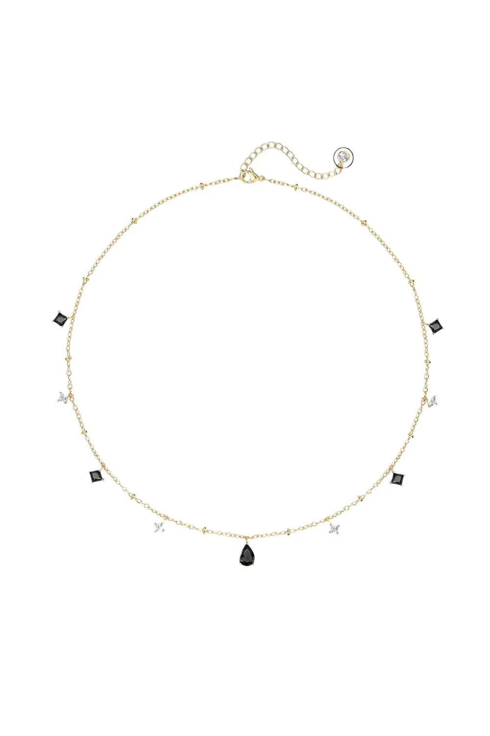 Teardrop Zircon Tassel Necklace