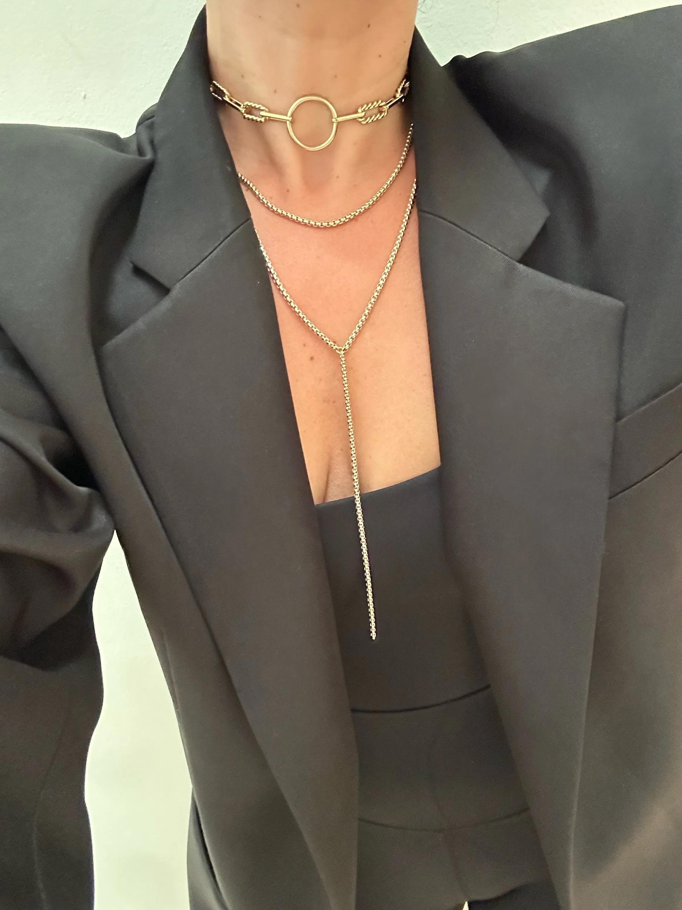 Thin Luciana Box Chain Necklace