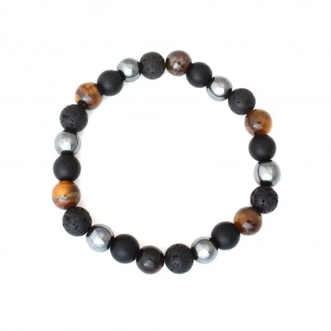 Tiger's Eye & Hematite Aromatherapy Bracelet