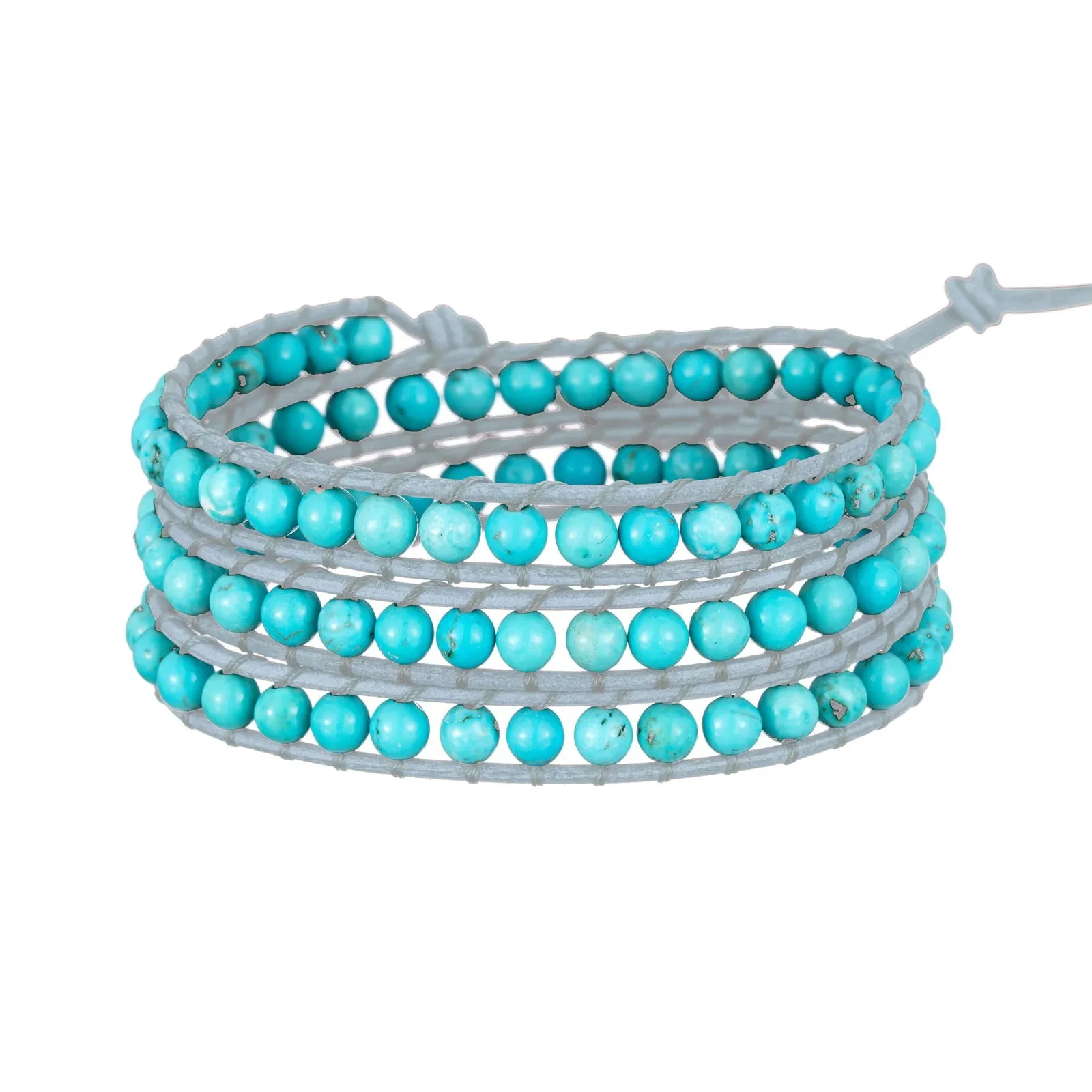 Turquoise Elegance 3 Wrap Bracelet