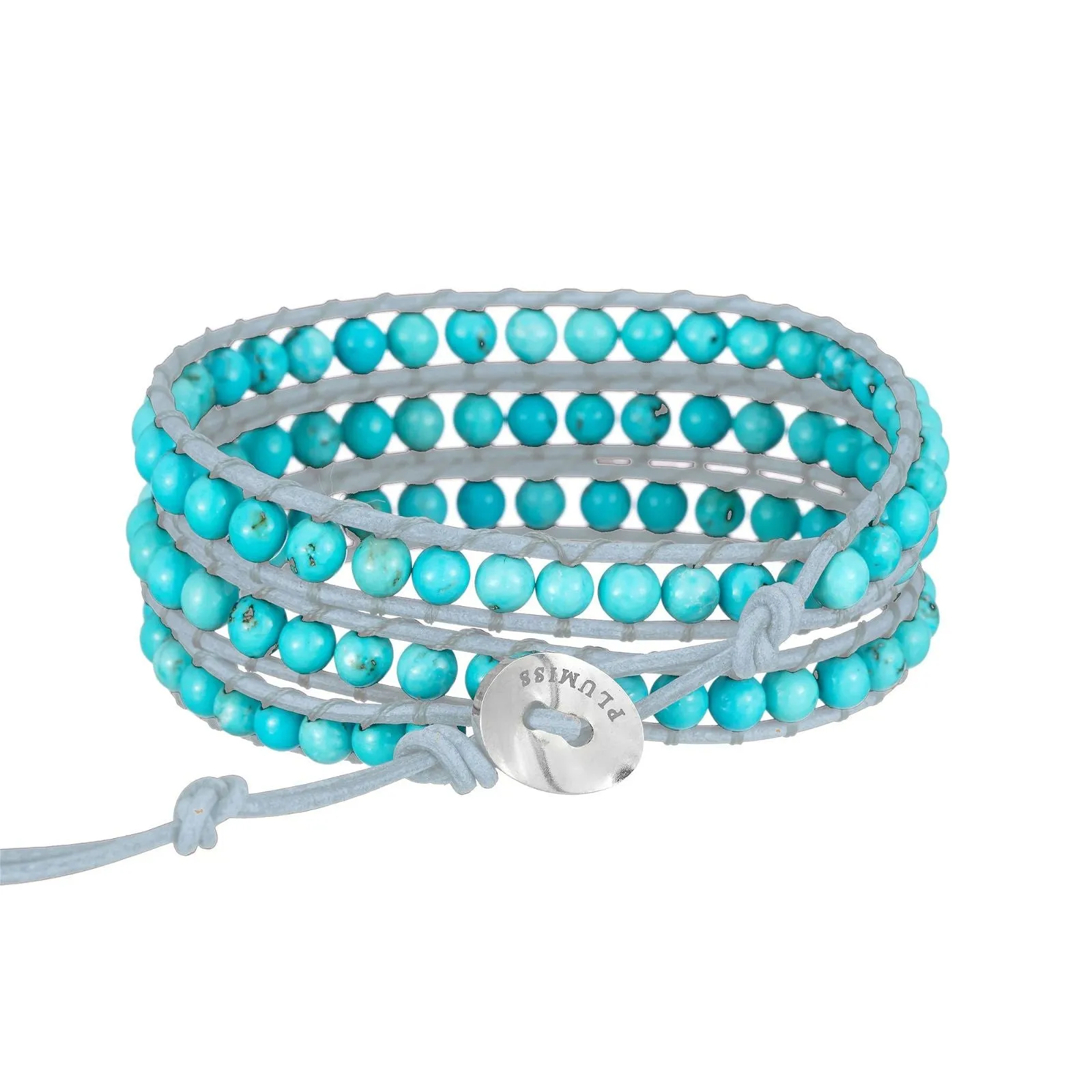 Turquoise Elegance 3 Wrap Bracelet