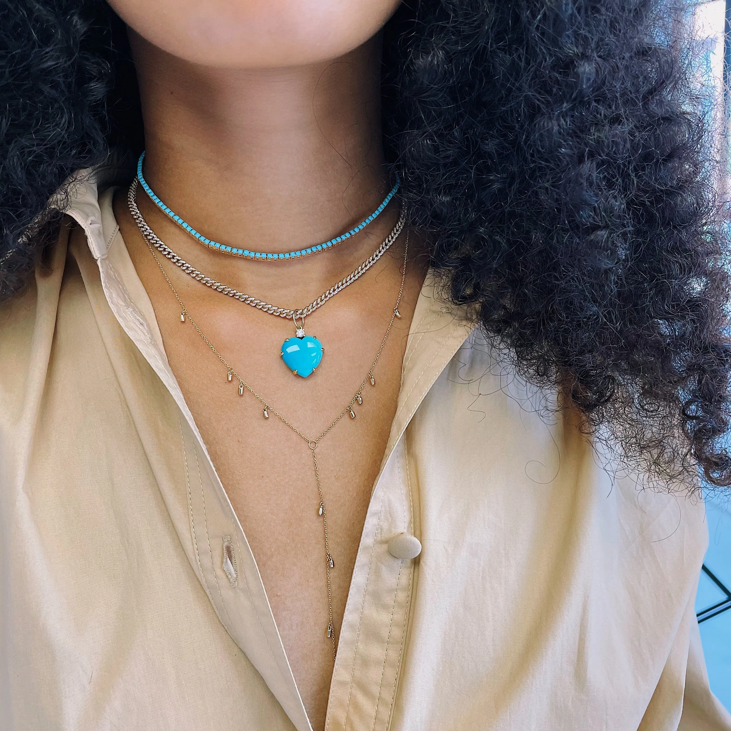 Turquoise Tennis Necklace