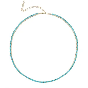 Turquoise Tennis Necklace