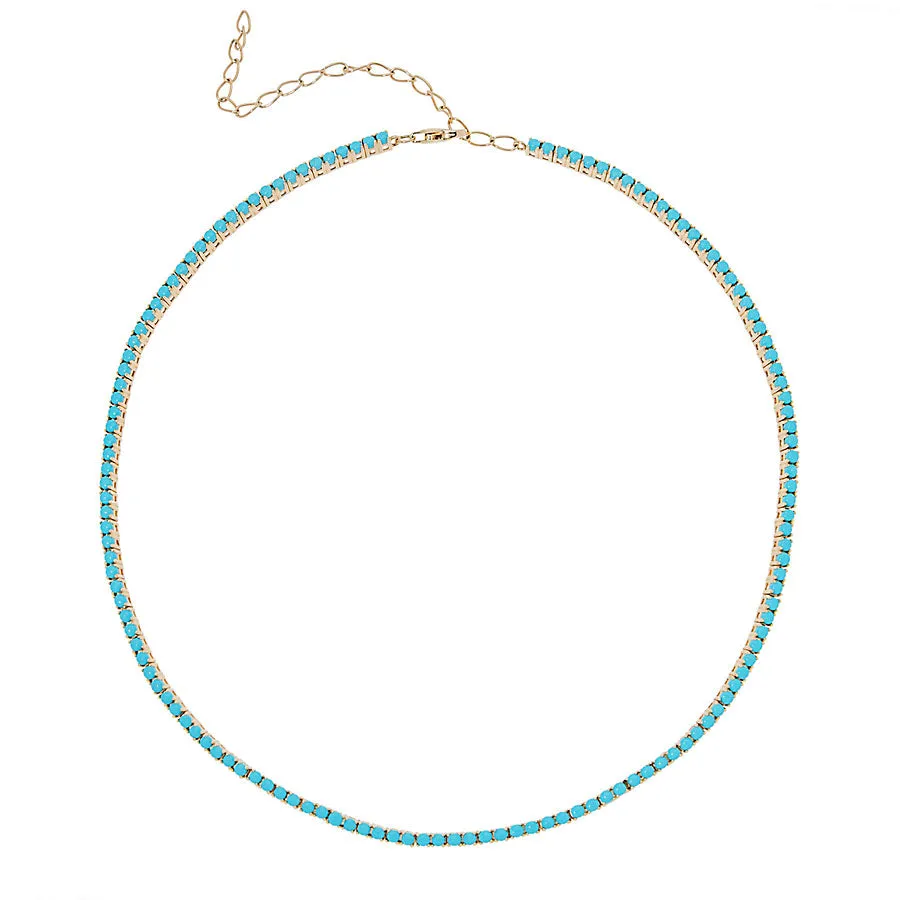 Turquoise Tennis Necklace