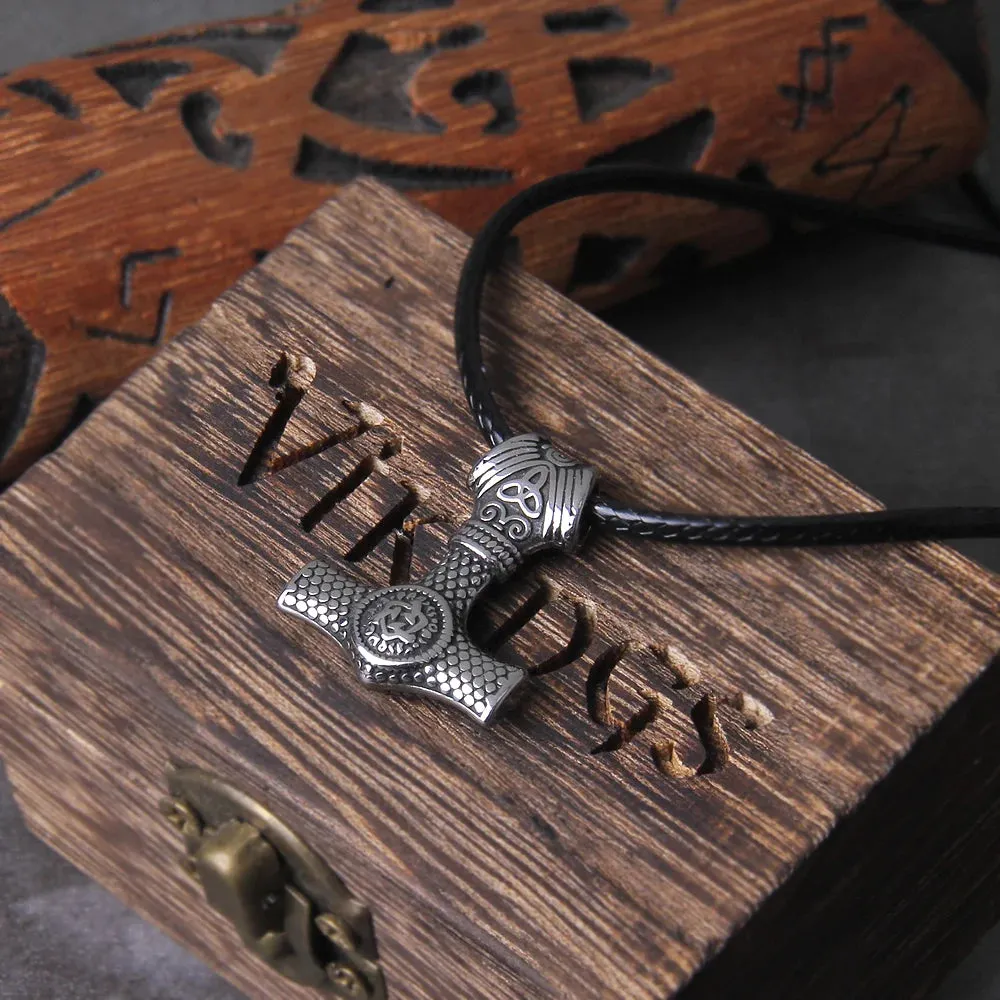 Unisex Viking Thor's Hammer Mjolnir Necklace