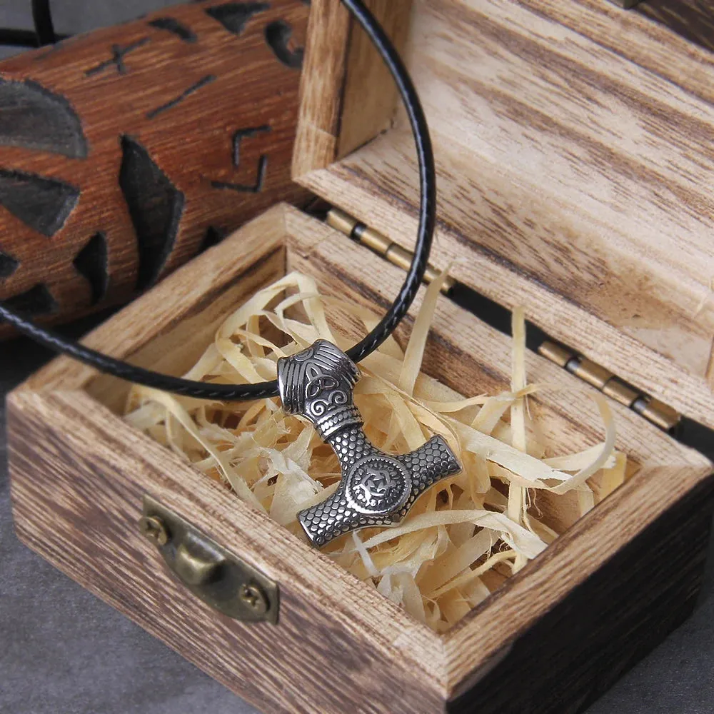 Unisex Viking Thor's Hammer Mjolnir Necklace