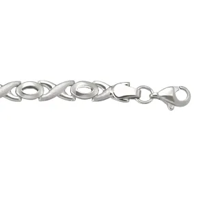 White Gold Fancy-Link Bracelet