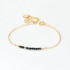 Womens Spinel Beaded Bracelets 14K Gold Charm Bracelets for Women