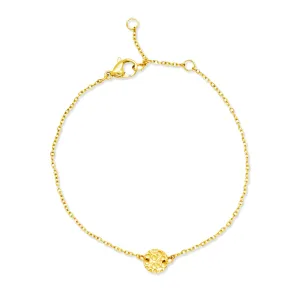 ZOE GOLD DAINTY DISC BRACELET